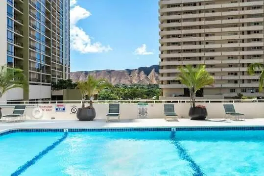 Block To Beach! Waikiki Banyan 21St Floor Deluxe Ocean View Honolulu Apartment
